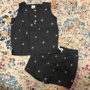 Linen and cotton two piece summer set